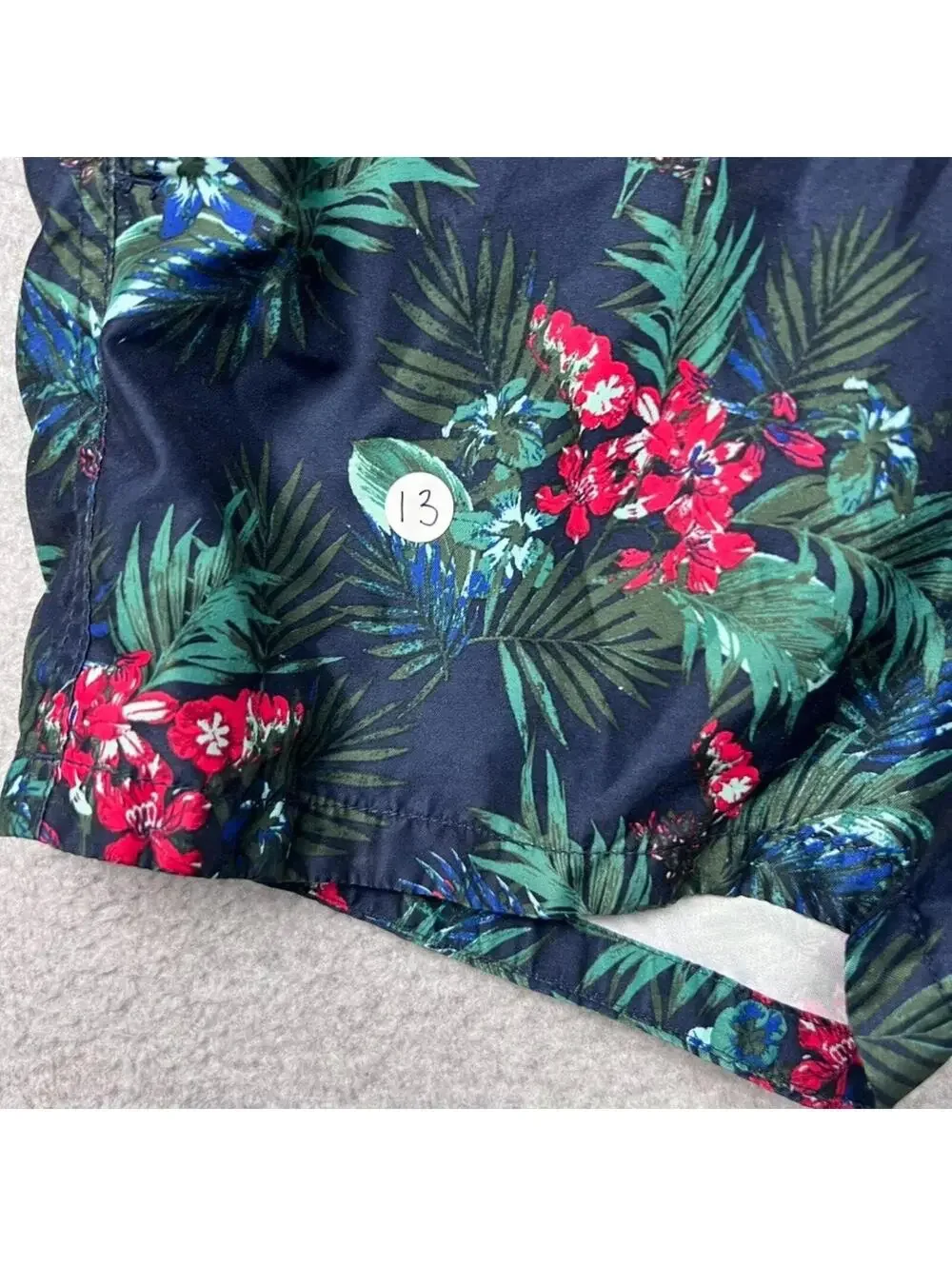 Banana Republic Mens Green Navy Floral Swim Trunks Board Shorts M Beach Surf